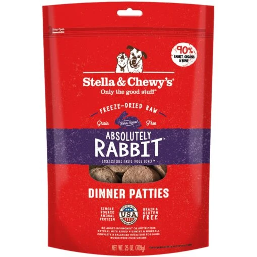 Stella & Chewy's Absolutely Rabbit Dinner Patties Freeze-Dried Raw Dog Food -Dog Supplies 157720 MAIN. AC SS1800 V1548194225