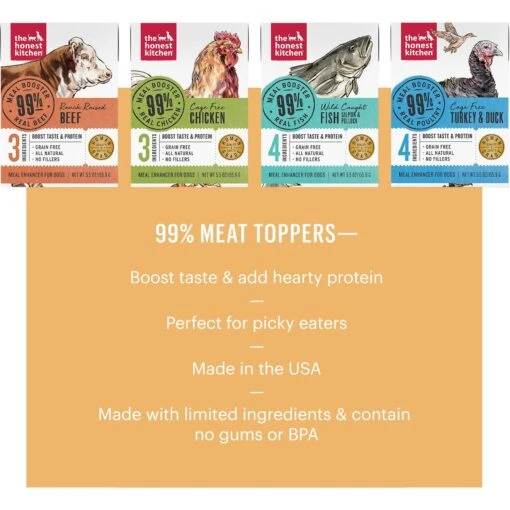 The Honest Kitchen Meal Booster 99% Beef Wet Dog Food Topper -Dog Supplies 160800 PT3. AC SS1800 V1668202031