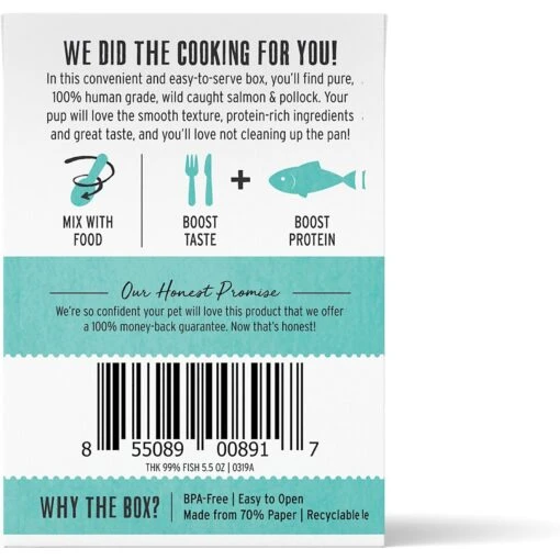 The Honest Kitchen Meal Booster 99% Salmon & Pollock Wet Dog Food Topper -Dog Supplies 160802 PT1. AC SS1800 V1649102542