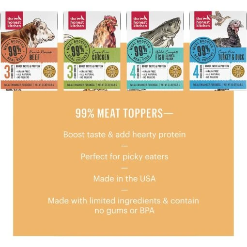 The Honest Kitchen Meal Booster 99% Salmon & Pollock Wet Dog Food Topper -Dog Supplies 160802 PT3. AC SS1800 V1649103627