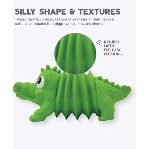 Outward Hound Accordionz Gator Stuffing-Free Squeaky Dog Toy -Dog Supplies 162058 PT1. AC SS1800 V1631688403