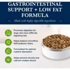 Blue Buffalo Natural Veterinary Diet GI Gastrointestinal Support Low Fat Dry Dog Food -Dog Supplies 174322 PT2. AC SS1800 V1695495252