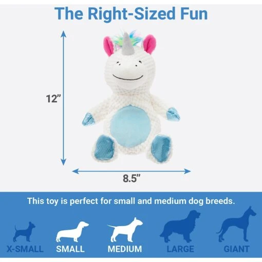 Frisco Unicorn Textured Plush Squeaky Dog Toy -Dog Supplies 174699 PT1. AC SS1800 V1574719131