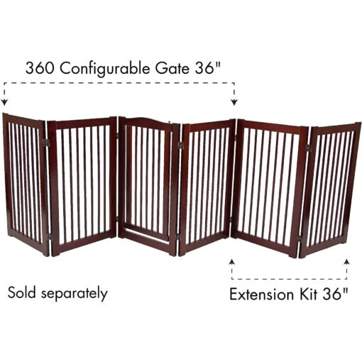 Primetime Petz 360 Configurable Gate Extension Kit, Walnut -Dog Supplies 175891 PT2. AC SS1800 V1569026665