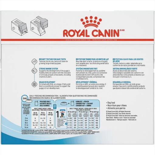 Royal Canin Size Health Nutrition Large Puppy Chunks In Gravy Dog Food Pouch, 4.9-oz, Case Of 10 -Dog Supplies 181596 PT2. AC SS1800 V1697213065