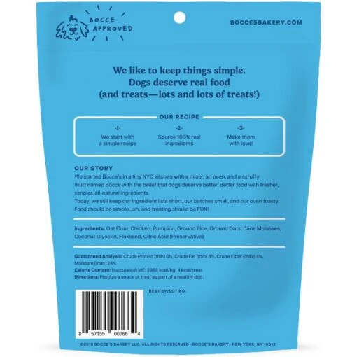 Bocce's Bakery Sunday Roast Chicken & Pumpkin Recipe Training Bites Dog Treats -Dog Supplies 181959 PT1. AC SS1800 V1601520960