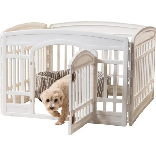 IRIS USA 4-6 Panel Dog Exercise Playpen With Door, 24-in -Dog Supplies 182204 MAIN. AC SS1800 V1685548252