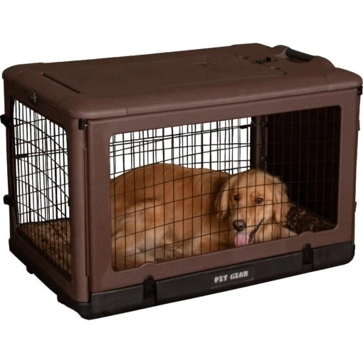 Pet Gear The Other Door 4-Door Collapsible Wire Dog Crate & Pad, Chocolate -Dog Supplies 185870 Main. AC SS1800 V1565736424