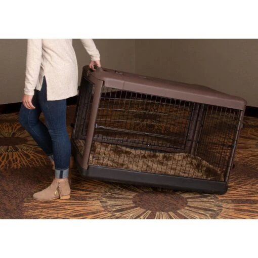 Pet Gear The Other Door 4-Door Collapsible Wire Dog Crate & Pad, Chocolate -Dog Supplies 185870 pt4. AC SS1800 V1565018256