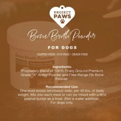 Project Paws Premium Grade Bone Broth Dog Powder Supplement Food Topper -Dog Supplies 186832 PT5. AC SS1800 V1564428446