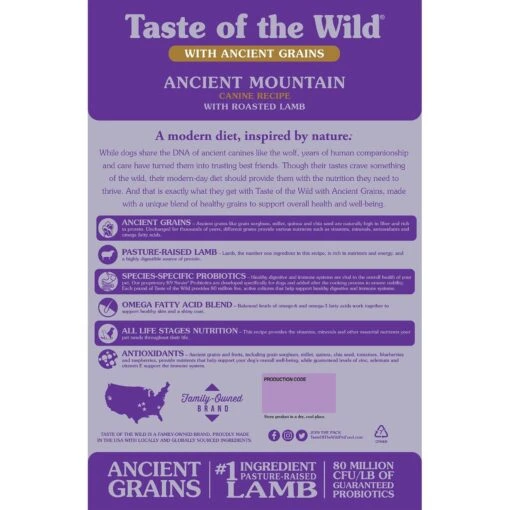 Taste Of The Wild Ancient Mountain With Ancient Grains Dry Dog Food -Dog Supplies 191349 PT1. AC SS1800 V1671807370