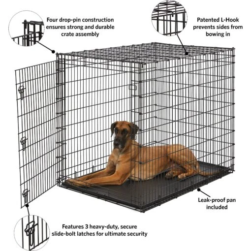 MidWest Solution Series XX-Large Heavy Duty Single Door Dog Crate, 54 Inch -Dog Supplies 192364 PT2. AC SS1800 V1570569369