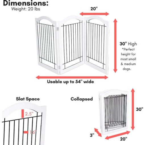 Internet's Best Arched Top Wire Dog Gate, 30-in -Dog Supplies 200429 PT1. AC SS1800 V1568308034