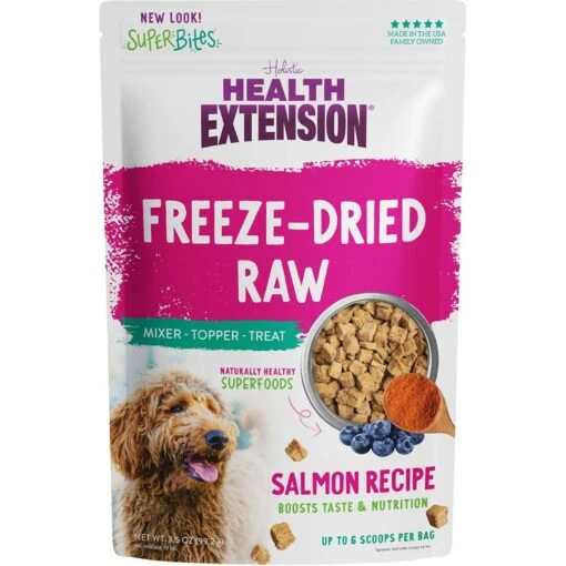 Health Extension Super Bites Salmon Recipe Freeze-Dried Raw Dog Food Mixer -Dog Supplies 209699 MAIN. AC SS1800 V1595604660