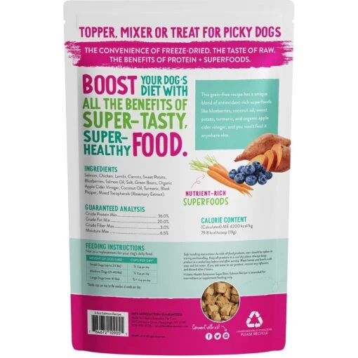 Health Extension Super Bites Salmon Recipe Freeze-Dried Raw Dog Food Mixer -Dog Supplies 209699 PT1. AC SS1800 V1595604072