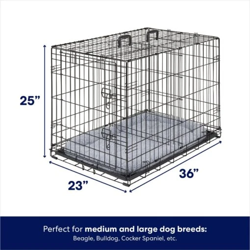 Frisco Fold & Carry Single Door Collapsible Wire Dog Crate & Mat Kit -Dog Supplies 212620 PT1. AC SS1800 V1667228996