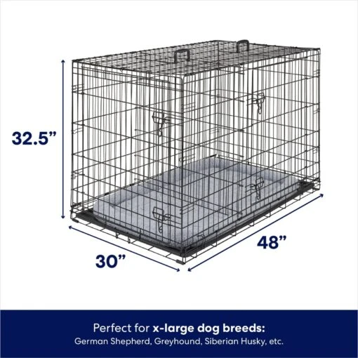 Frisco Fold & Carry Double Door Collapsible Wire Dog Crate & Mat Kit -Dog Supplies 212633 PT1. AC SS1800 V1667228211