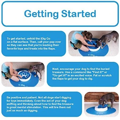 IFetch IDig Go Dog Toy, Blue -Dog Supplies 213248 PT3. AC SS1800 V1575486216