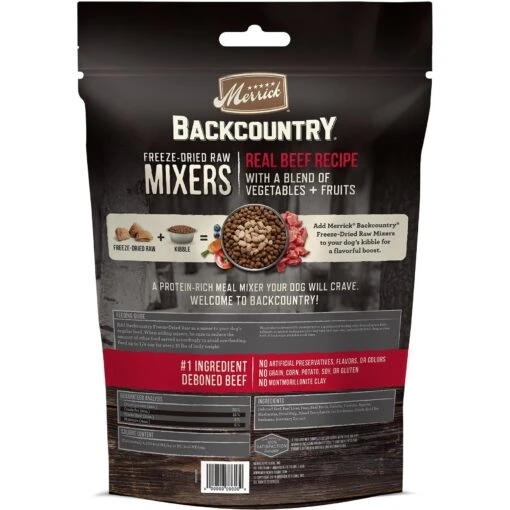 Merrick Backcountry Freeze-Dried Raw Real Beef Recipe Grain-Free Freeze-Dried Dog Food -Dog Supplies 214715 PT1. AC SS1800 V1631588854