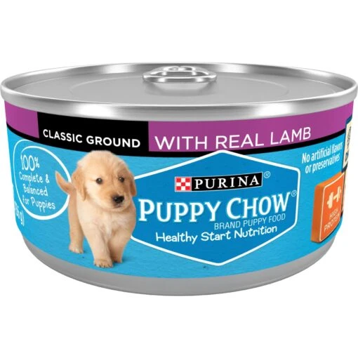 Puppy Chow Classic Ground Lamb Pate Wet Puppy Food, 5.5-oz Can, Case Of 24 -Dog Supplies 215060 MAIN. AC SS1800 V1699371200