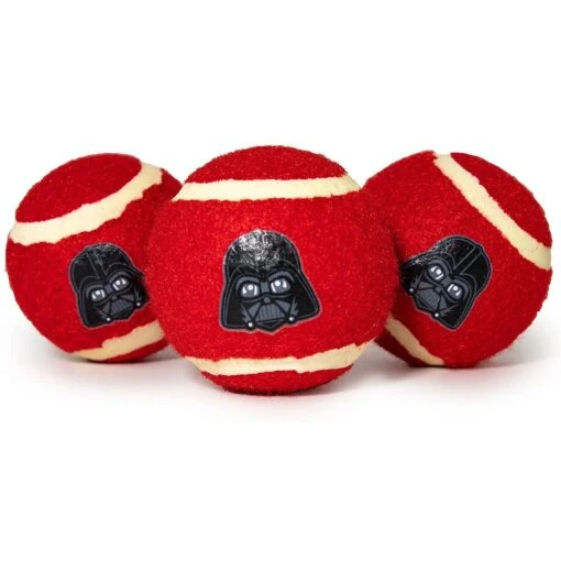 Buckle-Down Star Wars Darth Vader Squeaky Tennis Ball Dog Toy, 3-Pack -Dog Supplies 216348 MAIN. AC SS1800 V1630448522