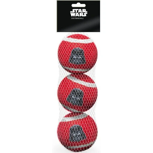 Buckle-Down Star Wars Darth Vader Squeaky Tennis Ball Dog Toy, 3-Pack -Dog Supplies 216348 PT1. AC SS1800 V1630453593