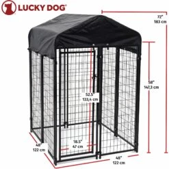 Lucky Dog Uptown Welded Wire Dog Kennel, Cover & Frame -Dog Supplies 217613 PT2. AC SS1800 V1585762597