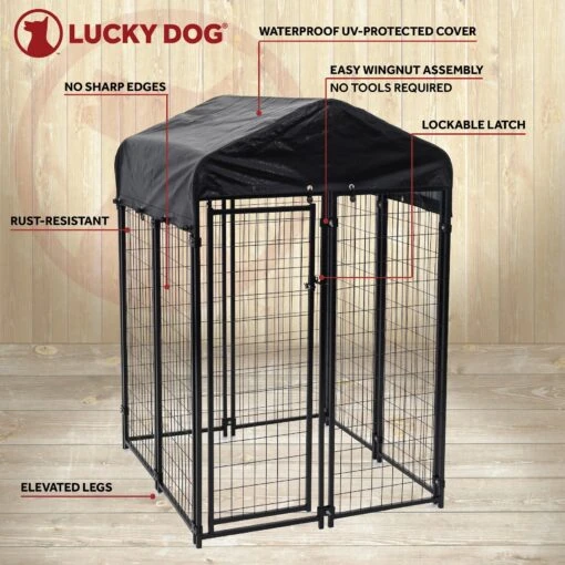 Lucky Dog Uptown Welded Wire Dog Kennel, Cover & Frame -Dog Supplies 217613 PT3. AC SS1800 V1585762627