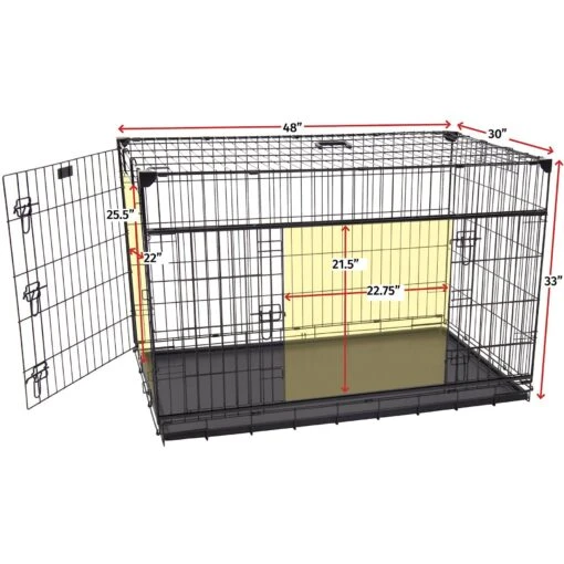 Lucky Dog Sliding Double Door Wire Dog Crate -Dog Supplies 217625 PT2. AC SS1800 V1585762884