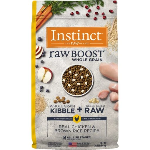 Instinct Raw Boost Whole Grain Real Chicken & Brown Rice Recipe Freeze-Dried Raw Coated Dry Dog Food -Dog Supplies 219426 MAIN. AC SS1800 V1583521201