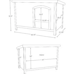 TRIXIE Natura Flat Roof Club Dog House -Dog Supplies 221604 PT8. AC SS1800 V1632798130