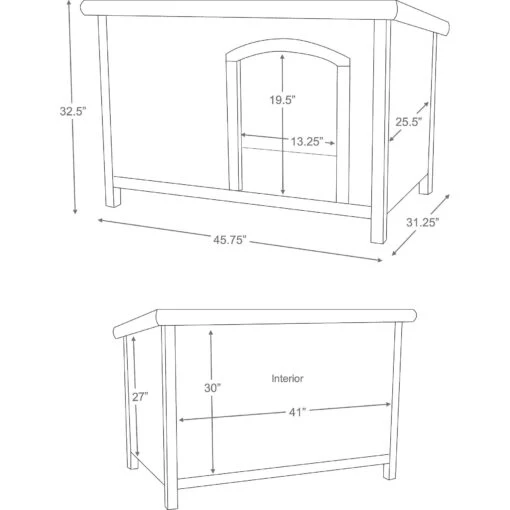 TRIXIE Natura Flat Roof Club Dog House -Dog Supplies 221604 PT8. AC SS1800 V1632798130