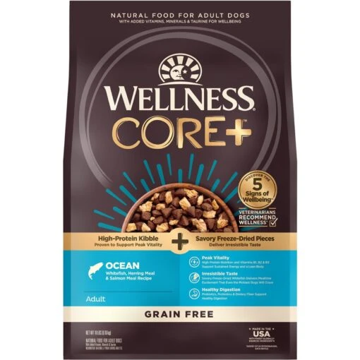 Wellness CORE RawRev High Protein Grain-Free Ocean Whitefish, Herring & Salmon Meal Recipe Dry Dog Food -Dog Supplies 222330 MAIN. AC SS1800 V1594773725