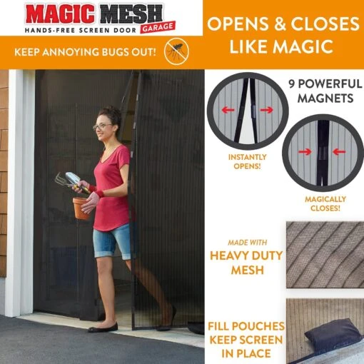 Magic Mesh Hands-Free Garage Screen Dog & Cat Door -Dog Supplies 223420 PT1. AC SS1800 V1583523537