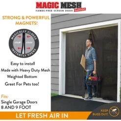 Magic Mesh Hands-Free Garage Screen Dog & Cat Door -Dog Supplies 223420 PT2. AC SS1800 V1583523552