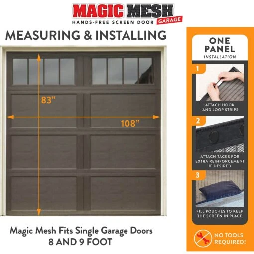 Magic Mesh Hands-Free Garage Screen Dog & Cat Door -Dog Supplies 223420 PT3. AC SS1800 V1583523577