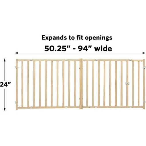 MidWest Extra-Wide Wood Dog Gate -Dog Supplies 226372 PT4. AC SS1800 V1583958824