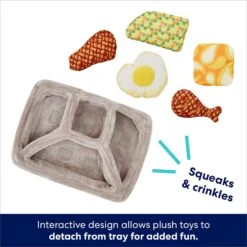 Frisco Microwave Dinner Interactive Plush Squeaky Dog Toy -Dog Supplies 230343 PT3. AC SS1800 V1695748442