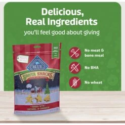 Blue Buffalo Holiday Santa Snacks Oatmeal & Cinnamon Crunchy Dog Treats, 11-oz Bag -Dog Supplies 230641 PT5. AC SS1800 V1695054143