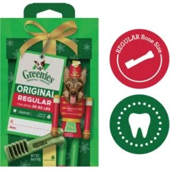 Greenies Original Regular Holiday Dental Dog Treats, 6 Count -Dog Supplies 231258 PT2. AC SS1800 V1593791177