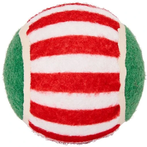 Frisco Holiday Wreath Fetch Squeaky Tennis Ball Dog Toy -Dog Supplies 233189 PT2. AC SS1800 V1665759769