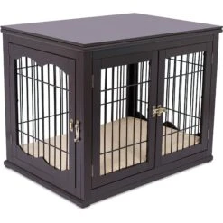 Internet's Best Double Door Furniture Style Dog Crate & End Table -Dog Supplies 233361 PT2. AC SS1800 V1604008939