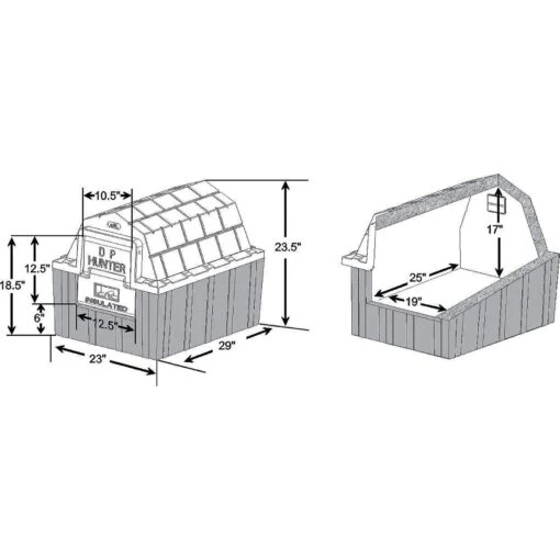 Dog Palace DP Hunter Insulated Dog House -Dog Supplies 233549 PT3. AC SS1800 V1591391474