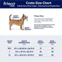 Frisco Heavy Duty Enhanced Lock Double Door Fold & Carry Wire Dog Crate & Mat Kit -Dog Supplies 233736 PT2. AC SS1800 V1667228087