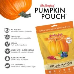 Grandma Lucy's Pumpkin Pouch Inflammation Freeze-Dried Dog & Cat Food Topper, 6-oz Bag -Dog Supplies 234286 PT2. AC SS1800 V1676648055