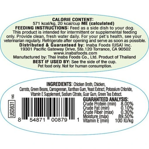 Inaba Twins Chicken With Vegetables Recipe Grain-Free Dog Food Topper, 1.23-oz, Pack Of 2 -Dog Supplies 236004 PT1. AC SS1800 V1591633586