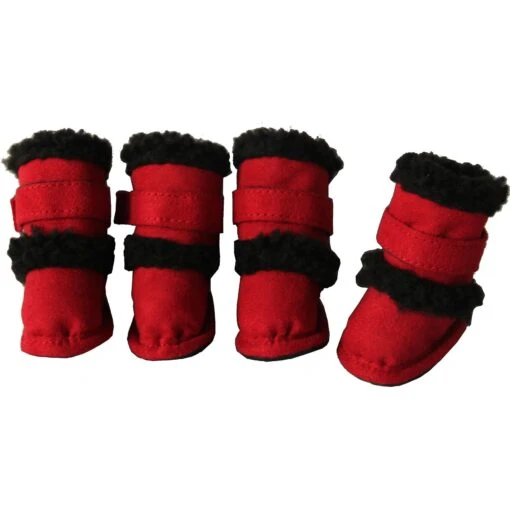 Pet Life Shearling Duggz Dog Shoes, 4 Count -Dog Supplies 242510 MAIN. AC SS1800 V1596488466