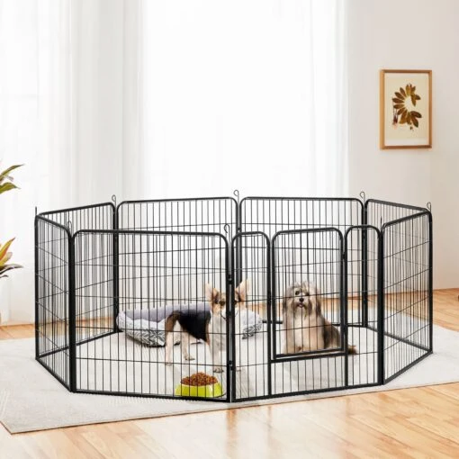 Yaheetech 8-Panel Dog Exercise Pen, Black -Dog Supplies 242638 MAIN. AC SS1800 V1687375277