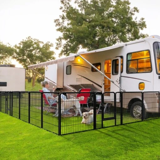 Yaheetech 8-Panel Dog Exercise Pen, Black -Dog Supplies 242638 PT1. AC SS1800 V1687374902