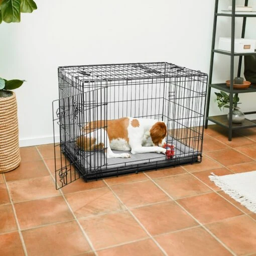 Frisco Heavy Duty All-in-1 Multi-Stage 3 Door Collapsible Wire Dog Crate -Dog Supplies 247915 MAIN. AC SS1800 V1609193885